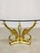 Mid-Century Brass Coffee Table with Golden Peacocks, Image 3