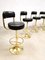 Mid-Century Swedish Industrial Brass Bar Stool by Borje Johanson 3