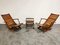 Wooden Folding Garden Chairs with Table, 1950s, Set of 3, Image 9
