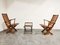 Wooden Folding Garden Chairs with Table, 1950s, Set of 3, Image 2