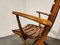 Sedie da giardino pieghevoli in legno con tavolino, anni '50, set di 3, Immagine 6