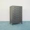Vintage Metal & Wood Optician Chest of Drawers, 1940s, Image 1
