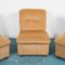 Fauteuils Modulaires Vintage en Velours Marron Clair, 1970s, Set de 3 2