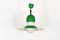 Vintage Green & White Ceiling Lamp, 1970s 1