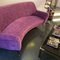 Italian Gigi Radice Style Purple Velvet & Brass Curved Sofa 1960s 5