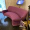 Italian Gigi Radice Style Purple Velvet & Brass Curved Sofa 1960s, Image 15