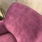 Sofá curvado estilo Gigi Radice italiano de terciopelo morado y latón, años 60, Imagen 4