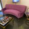 Italian Gigi Radice Style Purple Velvet & Brass Curved Sofa 1960s 3