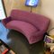 Italian Gigi Radice Style Purple Velvet & Brass Curved Sofa 1960s 10