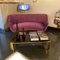 Italian Gigi Radice Style Purple Velvet & Brass Curved Sofa 1960s, Image 6