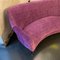 Italian Gigi Radice Style Purple Velvet & Brass Curved Sofa 1960s 7