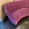Italian Gigi Radice Style Purple Velvet & Brass Curved Sofa 1960s, Image 7