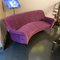 Italian Gigi Radice Style Purple Velvet & Brass Curved Sofa 1960s, Image 12