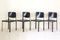 Chaises de Salon en Cuir et en Aluminium de Matteo Grassi, 1980s, Set de 4 3