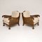 Antique Swedish Satin Birch Bergere Lounge Chairs, 1920s, Set of 2 2