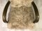 Fauteuil Vintage en Peau de Mouton Marron 15