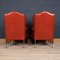 English Leather Wing Back Armchairs, 1970s, Set of 2, Image 15