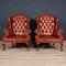 English Leather Wing Back Armchairs, 1970s, Set of 2, Image 17