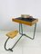 Industrieller Vintage Kinder Schreibtisch aus Metall & Holz 5