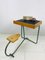 Vintage Industrial Metal and Wood Children's Desk 5