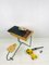 Industrieller Vintage Kinder Schreibtisch aus Metall & Holz 8