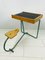 Industrieller Vintage Kinder Schreibtisch aus Metall & Holz 1