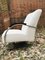 Vintage Dutch Industrial White Lounge Chair with Chromed Tubular Steel Frame, 1950s, Image 7
