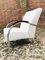 Vintage Dutch Industrial White Lounge Chair with Chromed Tubular Steel Frame, 1950s, Image 11