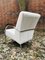 Vintage Dutch Industrial White Lounge Chair with Chromed Tubular Steel Frame, 1950s 3