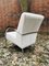 Vintage Dutch Industrial White Lounge Chair with Chromed Tubular Steel Frame, 1950s, Image 3