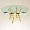 Vintage Brass & Glass Dining Table, 1970s 3