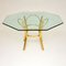 Vintage Brass & Glass Dining Table, 1970s 1