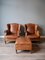 Vintage Sheepskin Leather Wingback Lounge Chairs by Nico van Oorschot for Nico van Oorschot, Set of 3 4