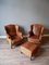 Vintage Sheepskin Leather Wingback Lounge Chairs by Nico van Oorschot for Nico van Oorschot, Set of 3 3
