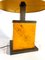 Italian Burl & Brass Cubic Table Lamp, 1970s, Image 6