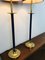 French Empire Style Gilded Table Lamps with Red Shades from Kullmann, 1970s, Set of 2 8