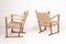 Danish Beech & Seagrass Lounge Chairs by Fritz Hansen, 1940s, Set of 2 5