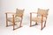 Danish Beech & Seagrass Lounge Chairs by Fritz Hansen, 1940s, Set of 2 3