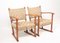 Danish Beech & Seagrass Lounge Chairs by Fritz Hansen, 1940s, Set of 2 8