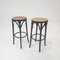 Mid-Century Cane & Bentwood Stools, Set of 2, Image 1