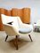 Mid-Century Danish 2-Tone Bouclé Upholstery Lounge Chair 1