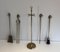 French Neoclassical Brass Horseheads Fireplace Tool Set, 1950s, Image 2