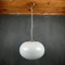 Vintage Italian White-Gold Swirl Glass Pendant Lamp, 1970s 10