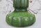 Lámpara de mesa de cerámica verde, años 50, Imagen 3
