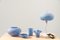 Hand-Painted Glasses, Bowls, and Table Lamp, 1990s, Set of 5, Image 1