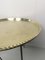 Mid-Century Round Tripod Brass Coffee Table with Black Metal Base, 1950s, Image 6
