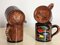 Tazze in ceramica dipinta a mano di Deruta, Italia, anni '60, set di 4, Immagine 3