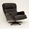 Mid-Century Leather Swivel Lounge Chair from Millbrook Furnishing, 1960s 2