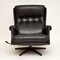 Mid-Century Leather Swivel Lounge Chair from Millbrook Furnishing, 1960s 1