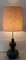 Large Ceramic Table Lamp with Wool Shade, 1970s 5